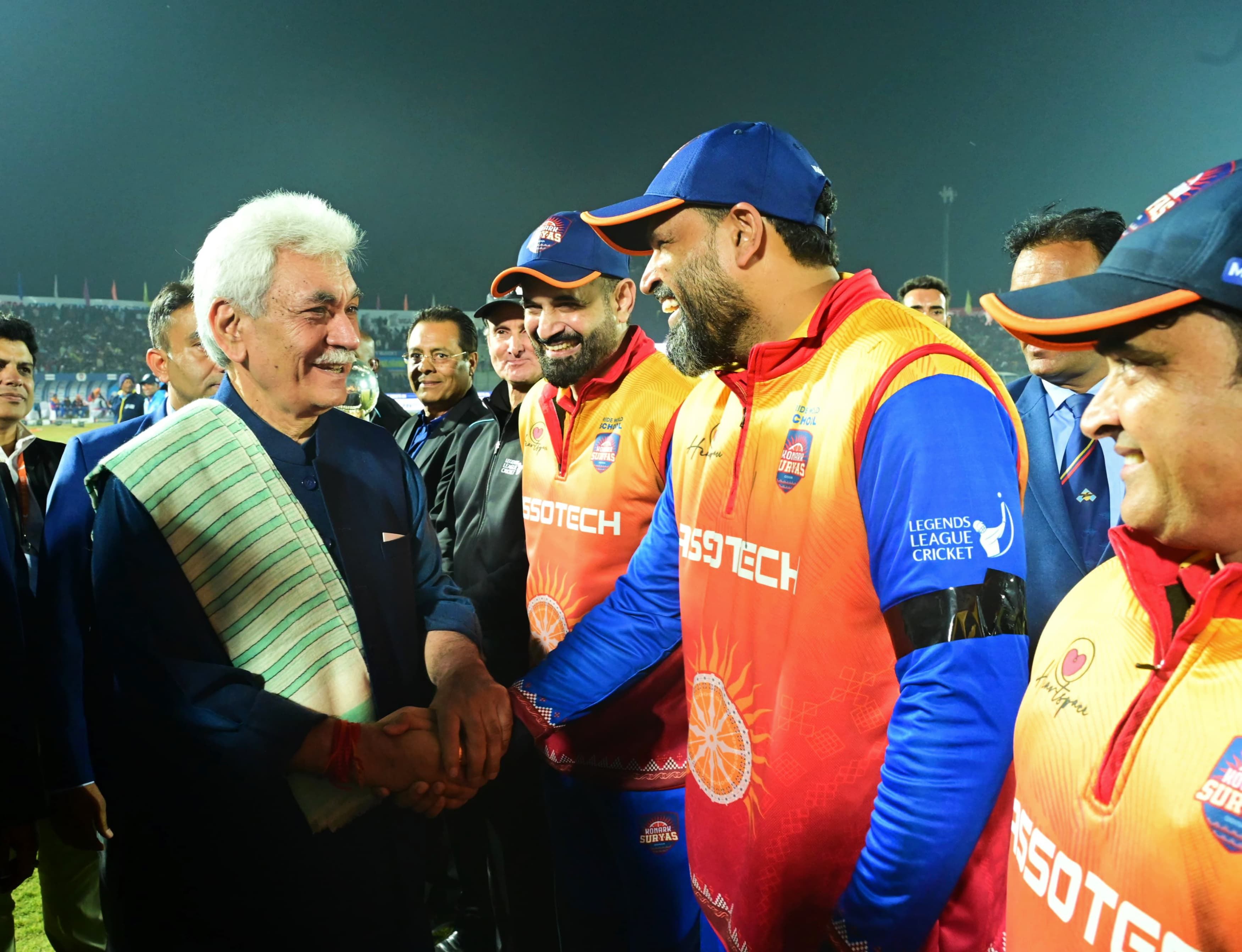 'Lt Governor attends final match of Legends League Cricket at Bakshi Stadium'